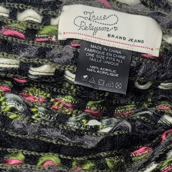 True Religion Brand Jeans Colorful Acrylic Scarf - Picture 6 of 6